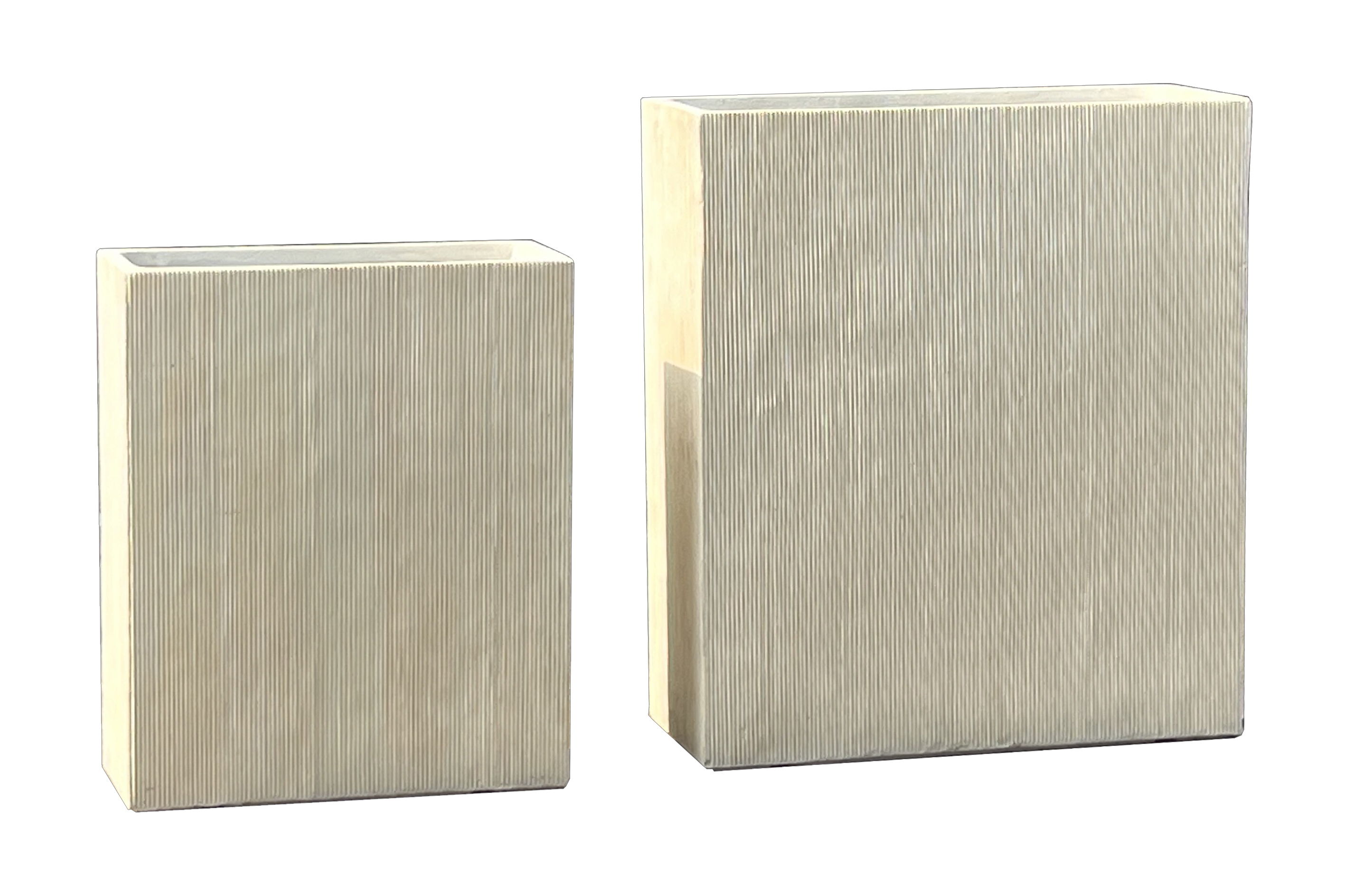 89074 line texture fiber clay divider planter white background