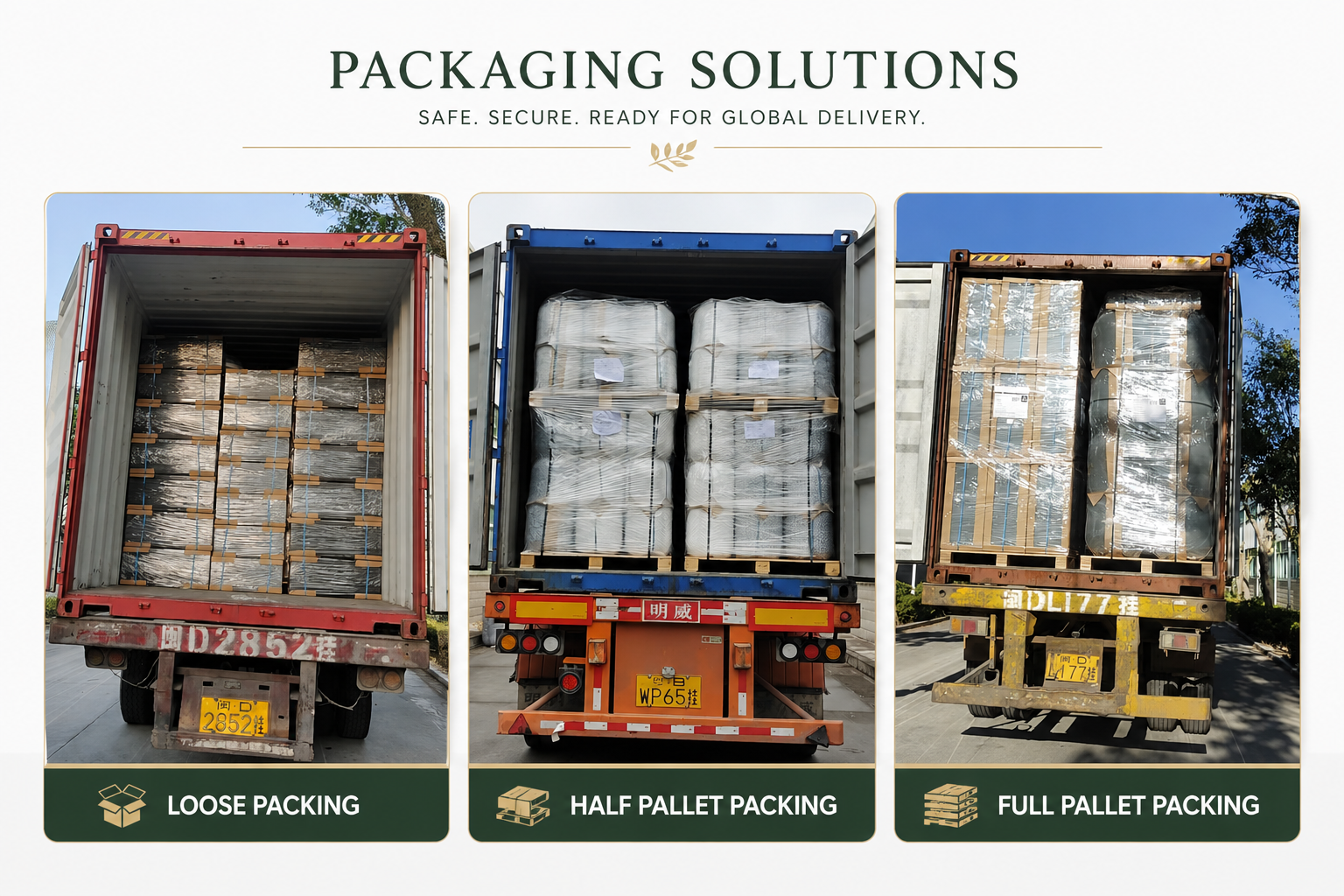 Large fibre clay planters container packing solutions