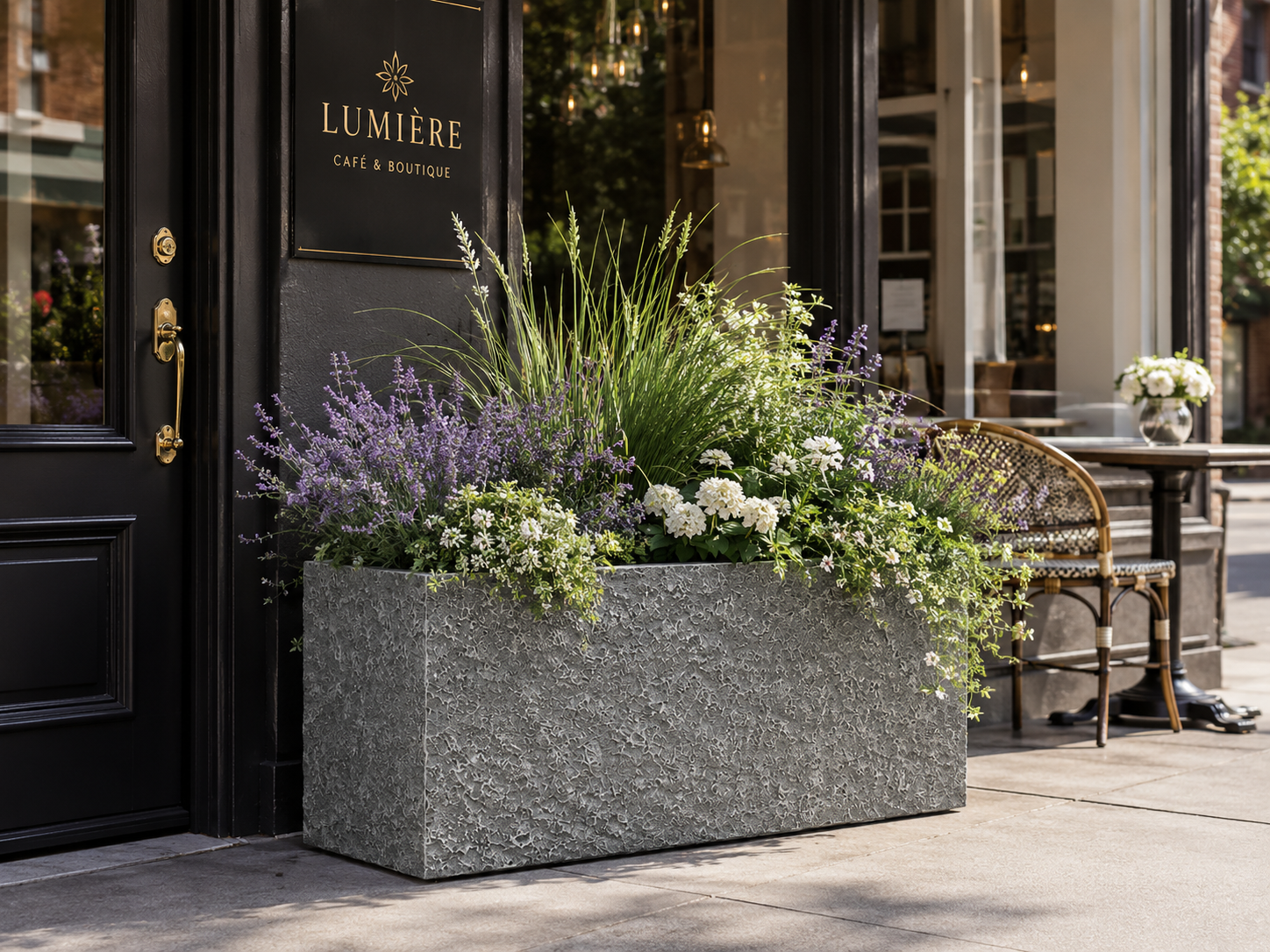 Textured Fiber Clay Planters