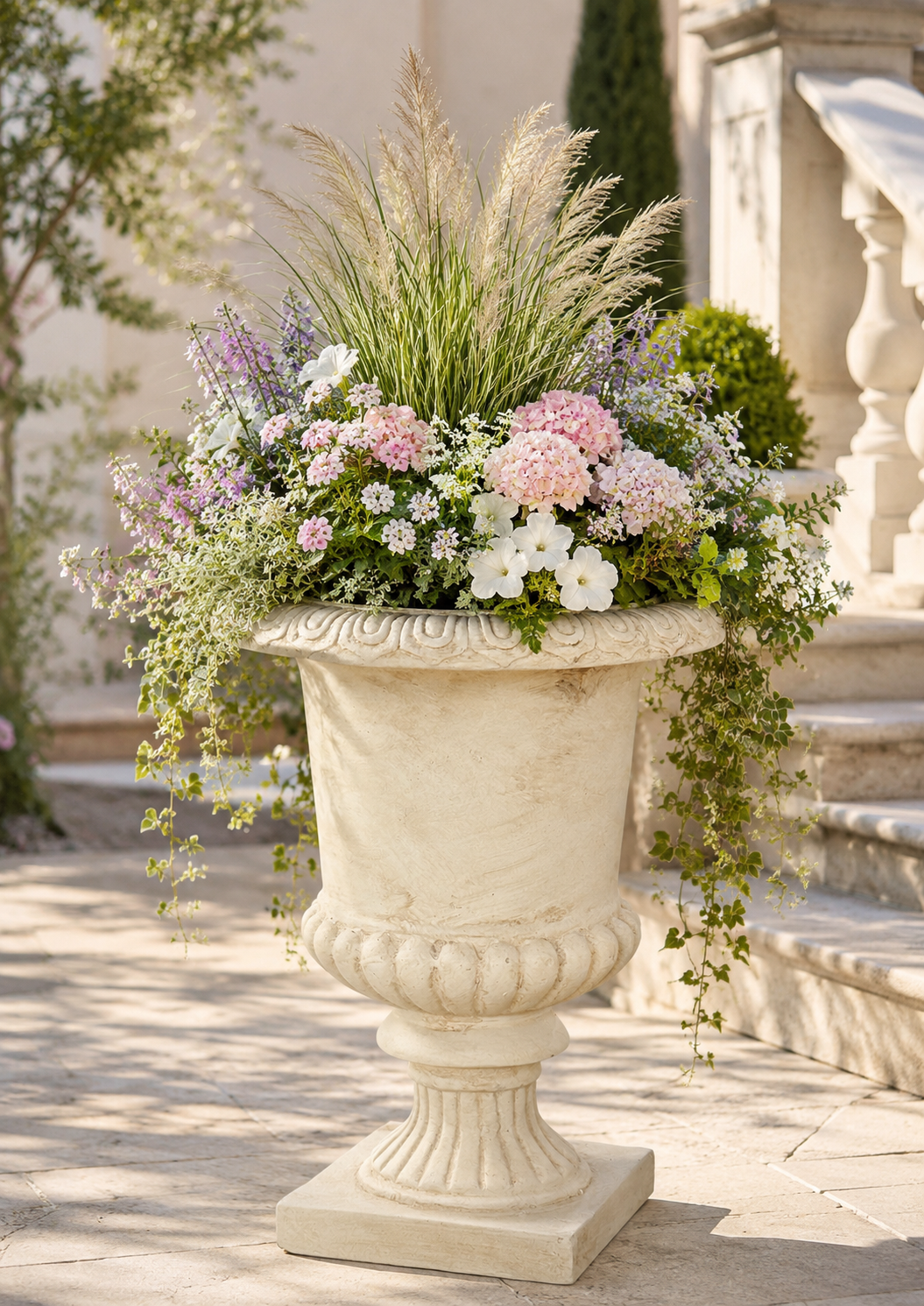 Fiber Clay Urn Planters