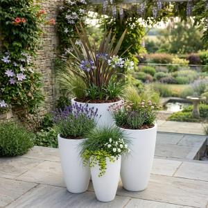 Matte Texture Fiber Clay Planters for Refined Indoor and Outdoor Spaces