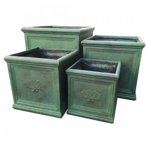 Cubi Fiber Clay Planters Textured Set of 6 Cubi Fiber Clay Planters Textured Set of 6