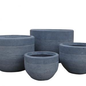 Fiberclay Planters Egg Pots Sets of 4 Textured Finishing Fiberclay Planters Egg Pots Sets of 4 Textured Finishing