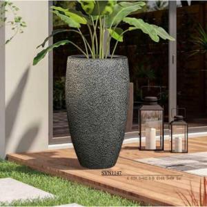 High Vase Fibre Clay Planters Granite Finishing  High Vase Fibre Clay Planters Granite Finishing