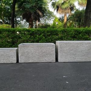 Fibreclay Planter Rectangular Sets of 3 Textured Finishing Fibreclay Planter Rectangular Sets of 3 Textured Finishing