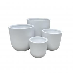 Fibreclay planters Egg pots Sets of 4 White