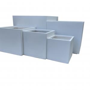 Square Big Outdoor Fiber Stone Planter Pots