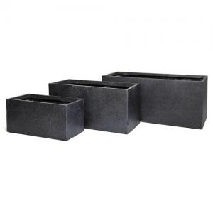 Bigular Fiberclay Planter Pots Set of 3 Nevada Black Bigular Fiberclay Planter Pots Set of 3 Nevada Black