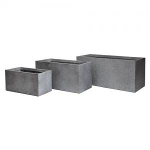 Bigular Fibreclay planters Nevada Set of 3 Grey  Bigular Fibreclay planters Nevada Set of 3 Grey