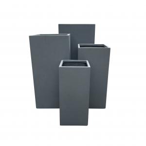 High Cubi Clayfibre planter pots Set of 2 Lead Color