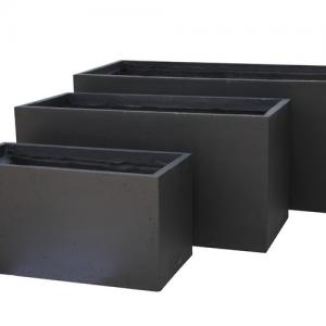 Retangular Fibre Clay Planters Smooth Finishing 