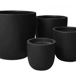 Clayfibre Egg Pots Set of 4 Smooth finishing Anthracite Planters Clayfibre Egg Pots Set of 4 Smooth finishing Anthracite Planters