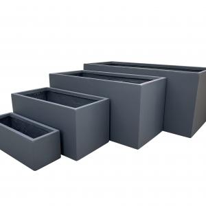 Retangular Fibre Clay Planters Smooth Finishing 