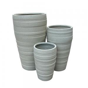 Fiberclay Planters with Rim Granite Outlooking Vase Fiberclay Planters with Rim Granite Outlooking Vase