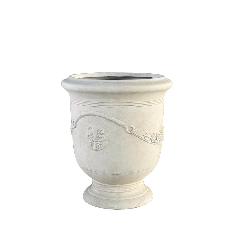 Classic Fiber Clay Urn Planter Pots, Outdoor Fibre Clay Pots with Anti-UV & Anti-Frost Finish for Garden Flowerpots and Villa Landscape Use